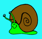 Dibujo Caracol  pintado por jara