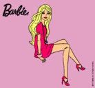 Dibujo Barbie sentada pintado por abcdefghijkl