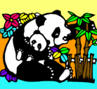 Dibujo Mama panda pintado por sututghjjrht