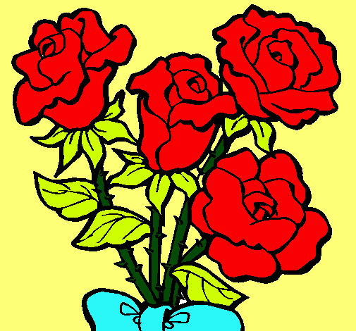 Dibujo Ramo de rosas pintado por  katrina80