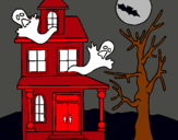 Dibujo Casa fantansma pintado por valen10