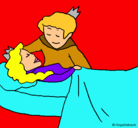 Dibujo La princesa durmiente y el príncipe pintado por monina