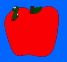 Dibujo Gusano en la fruta pintado por MatiasIsr
