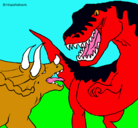 Dibujo Lucha de dinosaurios pintado por kjhyhkj