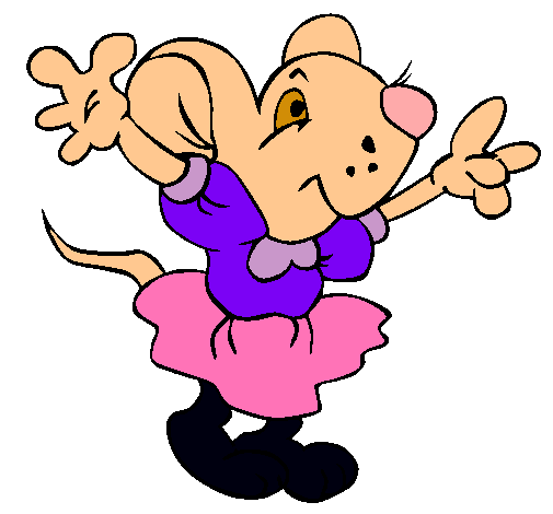 Rata con vestido