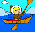 Dibujo Canoa esquimal pintado por ana746487pdi