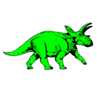 Dibujo Triceratops pintado por suan