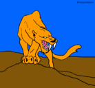 Dibujo Tigre con afilados colmillos pintado por esthercm