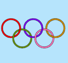 Dibujo Anillas de los juegos olimpícos pintado por dominique1