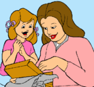 Dibujo Madre e hija pintado por shooo