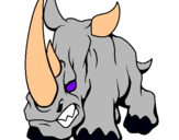 Dibujo Rinoceronte II pintado por oscarin1