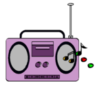 Dibujo Radio cassette 2 pintado por monicampmv
