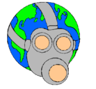 Dibujo Tierra con máscara de gas pintado por mariaesthe
