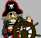 Dibujo Capitán pirata pintado por KouyoO