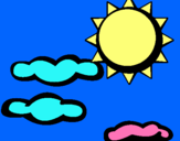 Dibujo Sol y nubes 2 pintado por Abicita