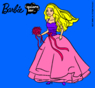 Dibujo Barbie vestida de novia pintado por izcagua