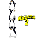 Dibujo Madagascar 2 Pingüinos pintado por alexxxxxxxxx