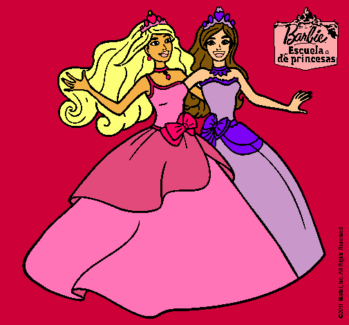 Barbie y su amiga súper felices