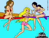 Dibujo Barbie y sus amigas pintado por peti