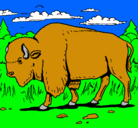 Dibujo Búfalo  pintado por gandi