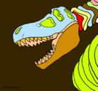Dibujo Esqueleto tiranosaurio rex pintado por Puchito