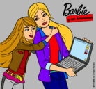 Dibujo El nuevo portátil de Barbie pintado por chikitas