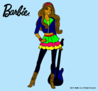 Dibujo Barbie rockera pintado por juanaaa