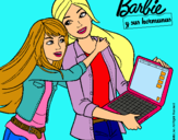 Dibujo El nuevo portátil de Barbie pintado por judi333