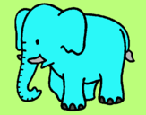 Dibujo Elefante bebe pintado por keith