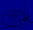 Dibujo Radio cassette 2 pintado por nickyunioieu