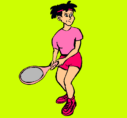 Dibujo Chica tenista pintado por dominique1