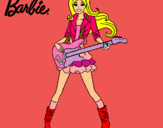 Dibujo Barbie guitarrista pintado por paluna