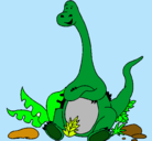Dibujo Diplodocus sentado pintado por giuli_dibu