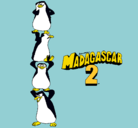 Dibujo Madagascar 2 Pingüinos pintado por valer