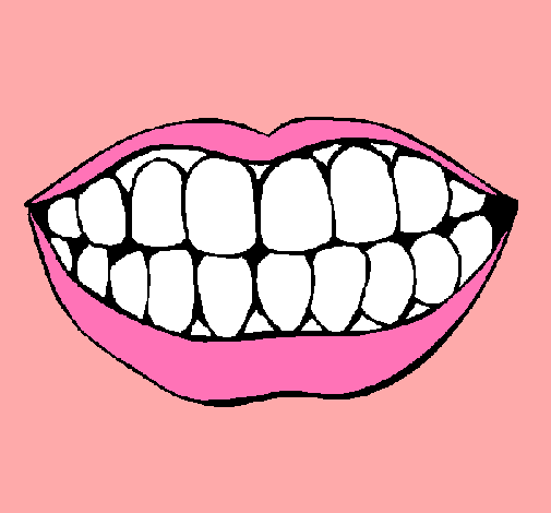 Dibujo Boca y dientes pintado por Lolitarce