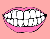 Dibujo Boca y dientes pintado por Lolitarce