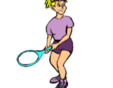 Dibujo Chica tenista pintado por valAmor
