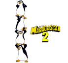 Dibujo Madagascar 2 Pingüinos pintado por chicky