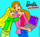 Dibujo El nuevo portátil de Barbie pintado por jhoseline