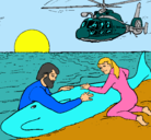 Dibujo Rescate ballena pintado por ynes