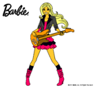 Dibujo Barbie guitarrista pintado por rrbbkk