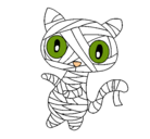 Dibujo Gato garabato momia pintado por GRFTX