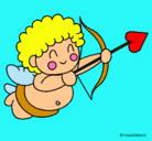 Dibujo Cupido pintado por Loreto
