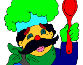 Dibujo Chef con bigote pintado por manuelmias