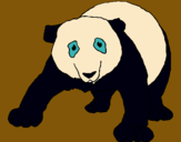 Dibujo Oso panda pintado por paluna