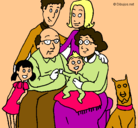 Dibujo Familia pintado por Santo