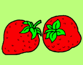 Dibujo fresas pintado por vvvvvv