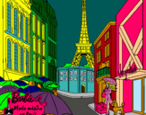 Dibujo Barbie en la Torre Eiffel pintado por johaani