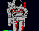 Dibujo Astronauta pintado por davisin