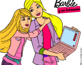 Dibujo El nuevo portátil de Barbie pintado por liiinda